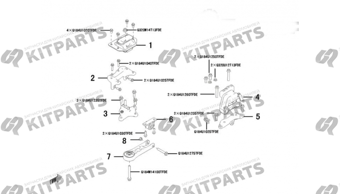 Подушки двигателя 4C20 Haval