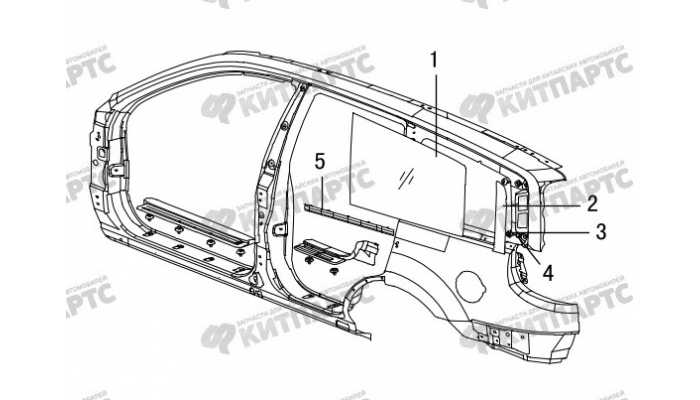 Стекло задка боковое Great Wall Hover H5